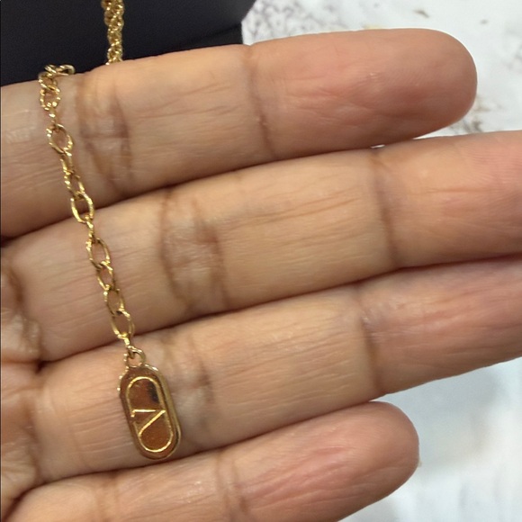 Valentino Garavani Gold and Silver Pendant Necklace - Picture 3 of 4